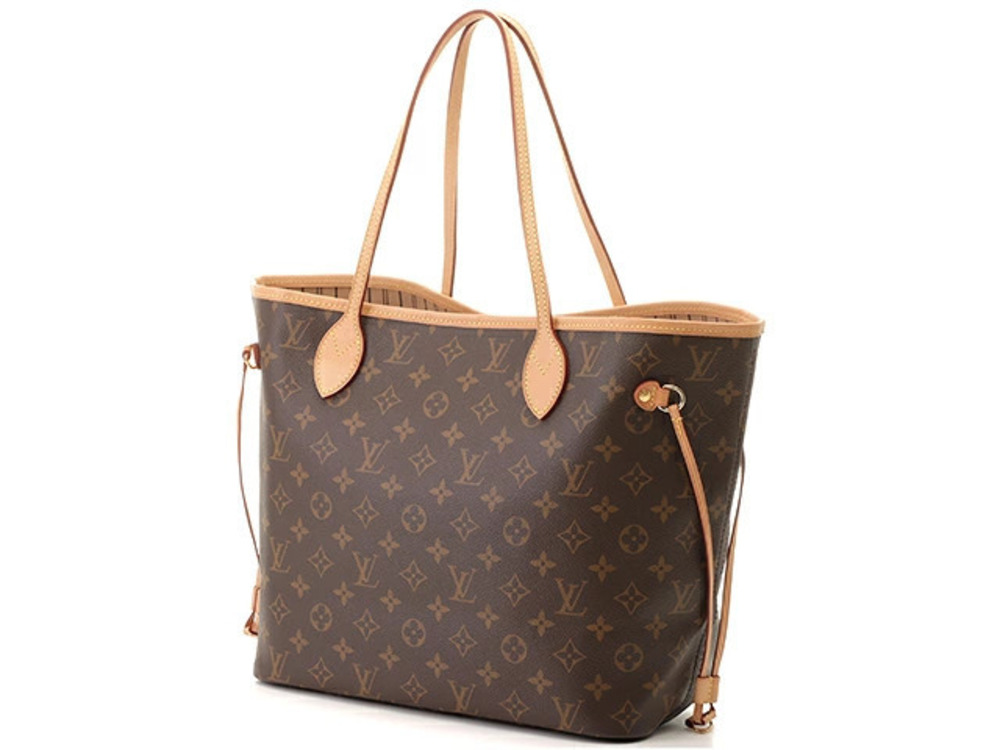 Louis Vuitton Monogram Neverfull Beige Bag Cream Tan Cream